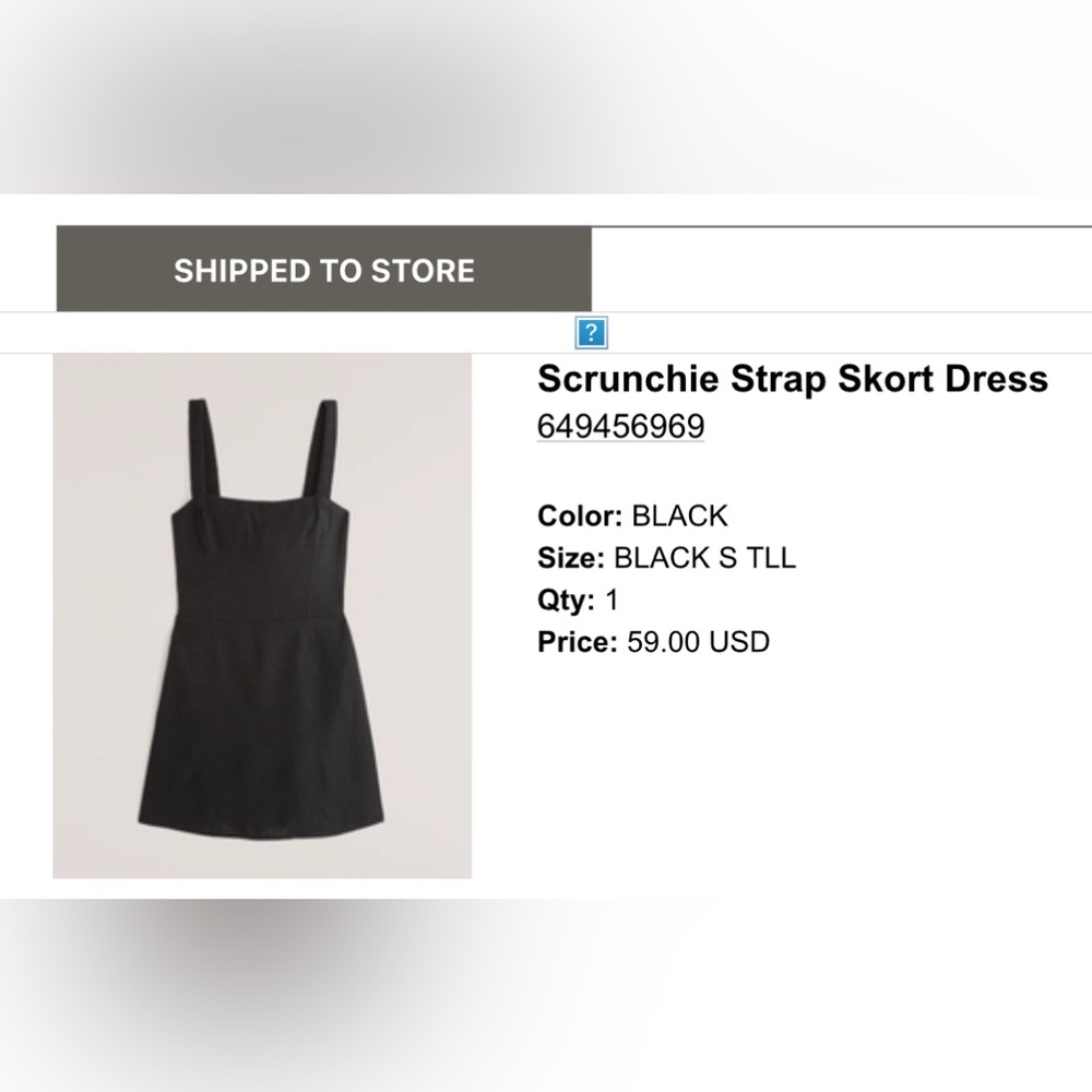 Abercrombie & Fitch Black linen blend open back skort dress - Picture 6 of 6